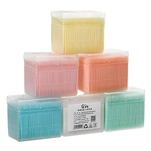 precauti 1100 PCS Palillo de Dientes desechable Selección Dental Biodegradable Cepillo interdental de Limpieza de Brecha de Dientes