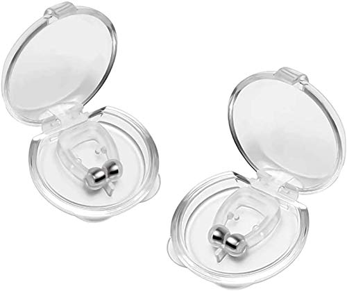 Prechkle Clip Nasal Magnético Anti-Ronquidos, Solución de Dilatador Nariz Antirronquidos Natural y Reutilizable, Facilitar la Respiración y Dormir Cómodo, 2 Piezas