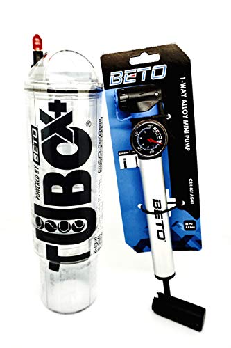 Presurizador TuboX4 Crystal con bomba con manómetro Beto para todos los botes de 3 ó 4 pelotas de Tenis y Padel.