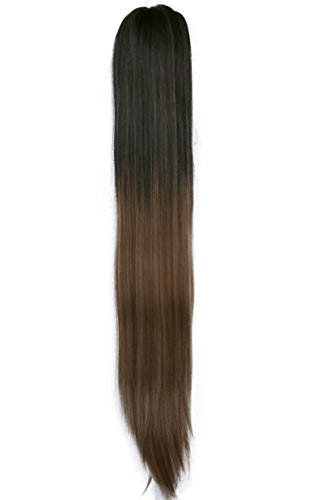 Pretty Shop - Pelo postizo, trenza, cola de caballo, liso, extensiones resistentes al calor, como pelo auténtico