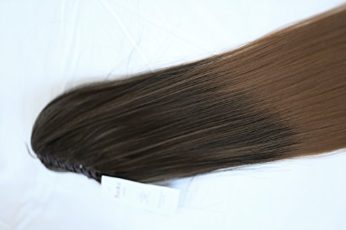 Pretty Shop - Pelo postizo, trenza, cola de caballo, liso, extensiones resistentes al calor, como pelo auténtico