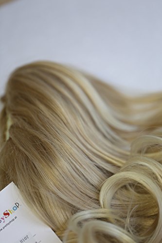 PRETTYSHOP Voluminosa corrugado peluca peluca trenza cola de caballo Cola de caballo fibra sintética 35 cm refractario mezcla rubia marrón H107