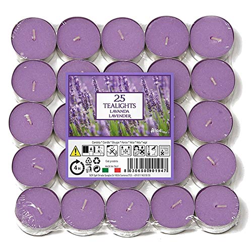Price's Candles 021937D - Velas de té perfumadas con aroma a lavanda de Aladino (50 unidades)