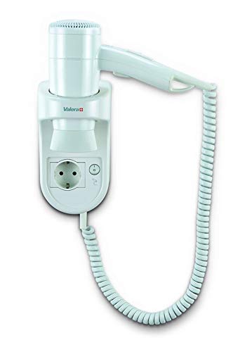 Prima 1600 socket secador de pelo inteligente pared con cable de espiral blanca y el zócalo