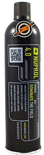 Primero y único Airsoft Gas and Patch, Nuprol 4.0 Black Gas hi Power BB Pistola y Fusil propulsor