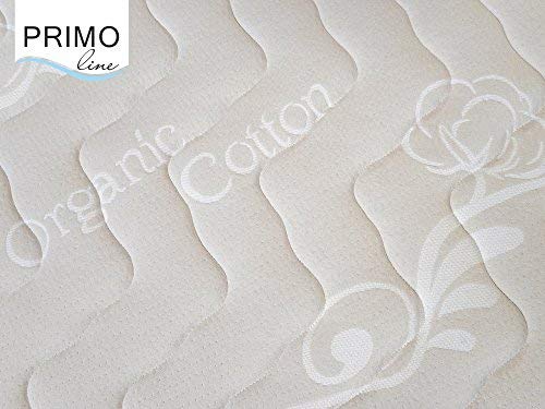 Primo Line Natura Colchón de Látex Natural 90x200 cm Firmeza Firme - H3 Altura 20 cm 7 Zonas de Soporte Ergonomico con Funda de Algodón ÖKO-Tex®