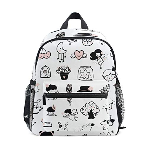 Prince Princess - Mochila para niños y niñas (3 a 8 años), color blanco