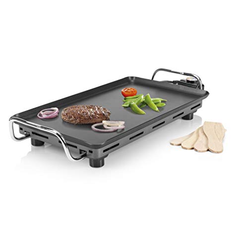 Princess 102300 Plancha Table Chef Pro, alta calidad, resultados profesionales, 2000 W, Negro