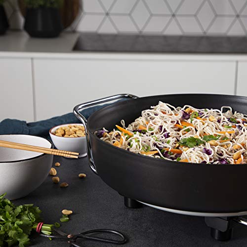 Princess 162367 Multi Wonder Chef Pro, Cazuela multiusos eléctrica versátil, 35 cm de diámetro, 7.cm de profundidad, termostato regulable, 1800 W, Negro