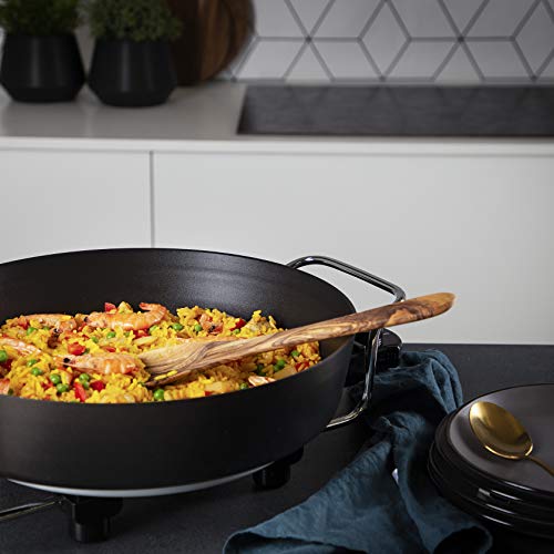 Princess 162367 Multi Wonder Chef Pro, Cazuela multiusos eléctrica versátil, 35 cm de diámetro, 7.cm de profundidad, termostato regulable, 1800 W, Negro
