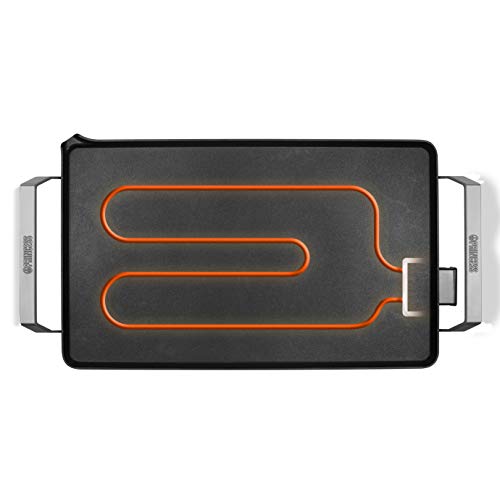 Princess Table Chef Premium 103120 Plancha extragrande XXL, con doble elemento calefactor, 60 x 36 cm