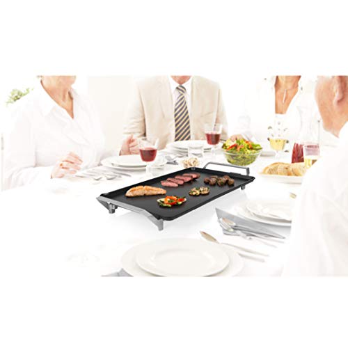 Princess Table Chef Premium 103120 Plancha extragrande XXL, con doble elemento calefactor, 60 x 36 cm