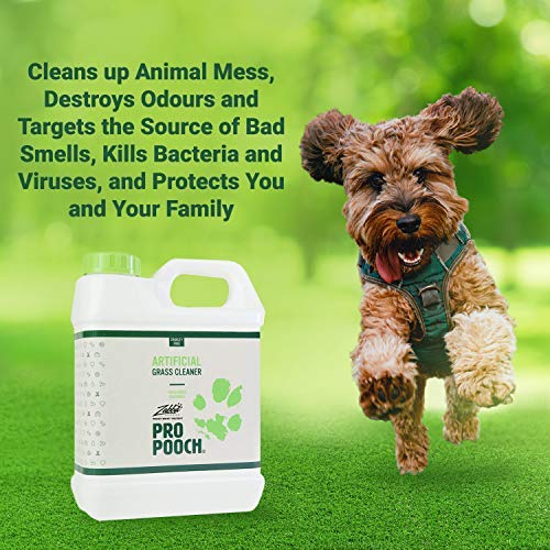 Pro Pooch Limpiador de Pasto Artificial para Perros (Súper Concentrado) Desinfectante y Desodorizante. Botella [1 litro] fácil Almacenamiento