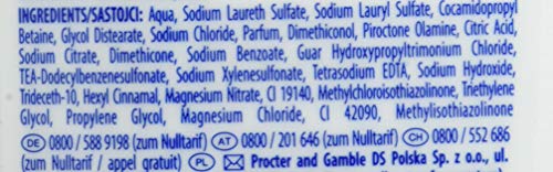 Procter & Gamble 8001841012254 champú Unisex No profesional 900 ml - Champues (Unisex, No profesional, Champú, Cabello graso, 900 ml, Anticaspa, Hidratante)