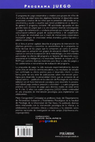 PROGRAMA JUEGO. Juegos cooperativos y creativos para grupos de niños de 4 a 6 años (Ojos Solares - Programas)