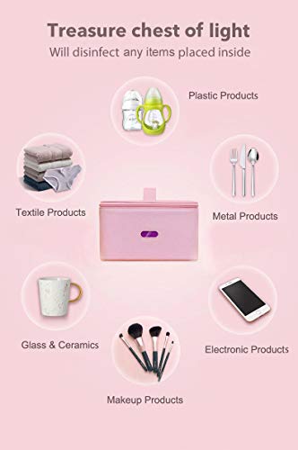 Prolific Earth | Caja esterilizadora de luz UV – Desinfecta plástico, máscaras, textiles, herramientas de maquillaje, teléfono celular con varita de luz desinfectante UV-C