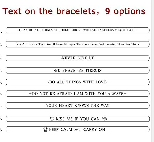 PROSTEEL Never Give Up Cuff Bangel for Woman Stainless Steel Regalo Ideal