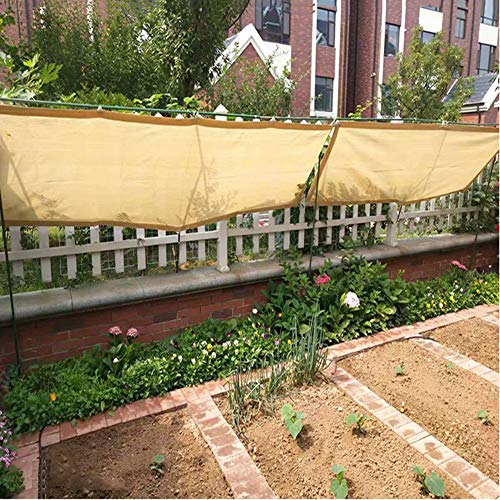 Protección Solar Tela De Sombra Beige Malla de sombreo, jardín Malla de sombreo, Vela de Sombra Exterior, Malla Ocultación fácil de Instalar, Bloqueador Solar de Malla Tejida Duradera al 75%, HDP