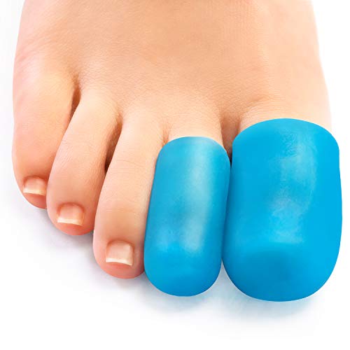 Protecciones en punta para gel Sumifun, 10 piezas Toe Sleeves Cojines para proteger el dedo del pie, Prevenir callo y ampollas, Protector del dedo del pie de silicona para mujeres y hombres