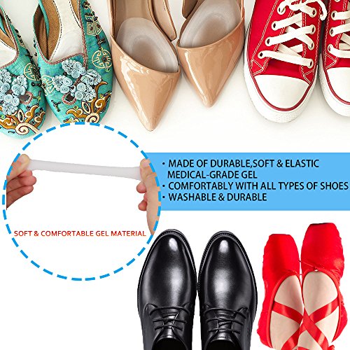 Protectores de dedos del pie, Protector Dedos Pie, Protector de dedo del pie de gel, para ampollas, maíz, uñas de los pies, pérdida de las uñas, alivio del dolor de fricción y mucho más(Blanco, L)