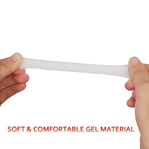 Protectores de dedos del pie, Protector Dedos Pie, Protector de dedo del pie de gel, para ampollas, maíz, uñas de los pies, pérdida de las uñas, alivio del dolor de fricción y mucho más(Blanco, L)