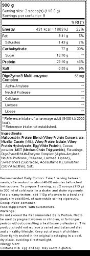 Prozis Mass Gainer, Chocolate - 900g