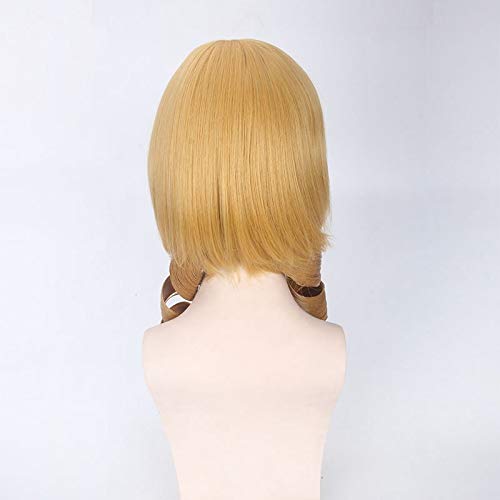 Puella Magi Madoka Magica Tomoe Mami 50cm Rubio Oro Amarillo Pelucas de Cosplay para mujeres Venta de cabello falso Anime Cabello sintético