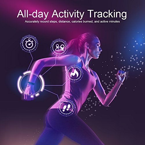 Pulsera Actividad AIMIUVEI Pulsera Inteligente Impermeable con 3 Correas Recambias, Reloj Inteligente Mujer y Hombre,Podómetro,Cronómetros,Despertador,Cámara control,Compatible con IOS y Android