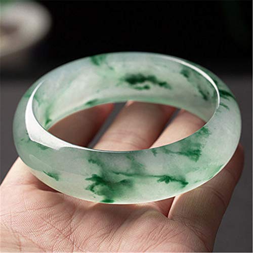 Pulsera Brazalete ajorca Jade Joya Piedra Natural Bangle Mujer Verde Talla 53-64mm,54mm