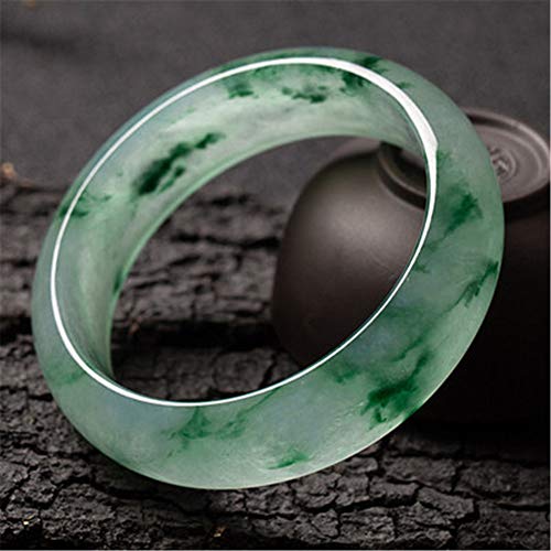 Pulsera Brazalete ajorca Jade Joya Piedra Natural Bangle Mujer Verde Talla 53-64mm,54mm