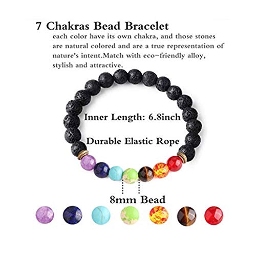 Pulsera de piedra natural para alivio de la ansiedad, ajustable para adaptarse a cualquier muñeca, unisex