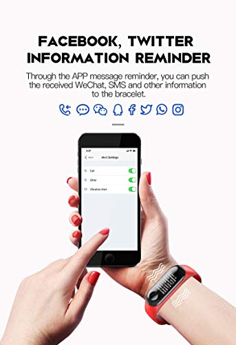 Pulsera Inteligente Fitness Tracker,M3 Pantalla táctil de Color,Impermeable,IP67,GPS, Monitor de sueño, frecuencia cardíaca, presión Arterial, para Mujeres y Hombres