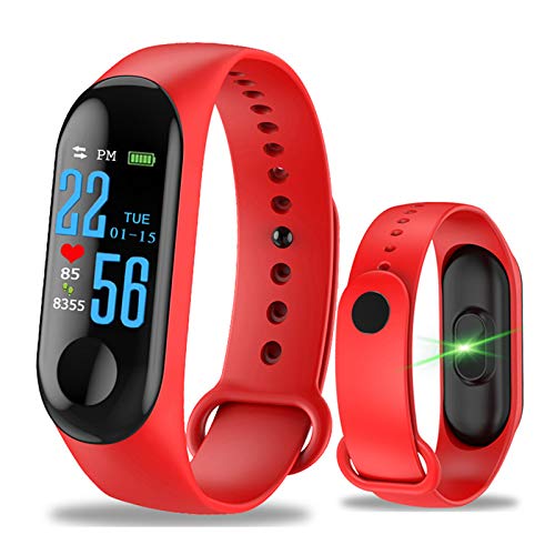 Pulsera Inteligente Fitness Tracker,M3 Pantalla táctil de Color,Impermeable,IP67,GPS, Monitor de sueño, frecuencia cardíaca, presión Arterial, para Mujeres y Hombres