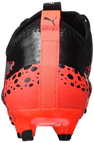 Puma Evopower Vigor 3 Graphic FG, Zapatillas de Fútbol para Hombre, Negro (Black-Silver-Fiery Coral), 42 EU