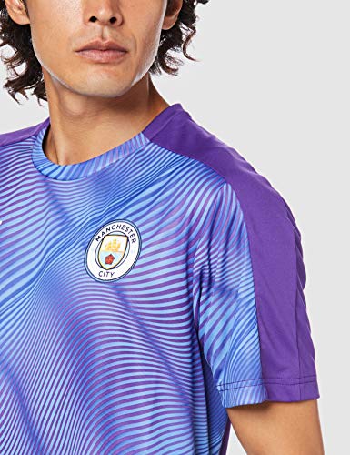 Puma Men's MCFC Stadium League Jersey Polo Shirt, Tillandsia Purple-Team Light Blue, M