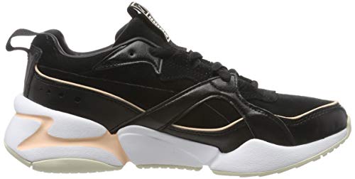 PUMA Nova 2 Suede Wn's, Zapatillas Deportivas para Mujer, Black-Peach Parfait, 40.5 EU