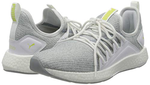 PUMA NRGY Neko Knit WNS, Zapatillas de Running para Mujer, Blanco White Sunny Lime 26, 38 EU