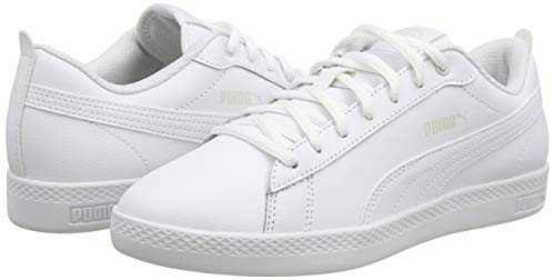 PUMA Smash WNS V2 L, Zapatillas para Mujer, Blanco White White, 41 EU