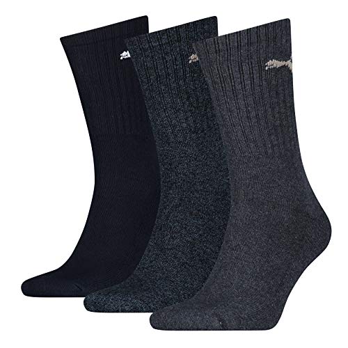 Puma Sports Socks - Calcetines de deporte para hombre, color azul, talla 47-49, 3 unidades