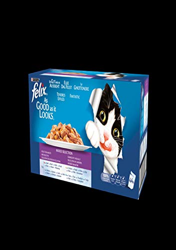 Purina Felix Fantastic comida para gato surtido variado Pack 44 x 100 g