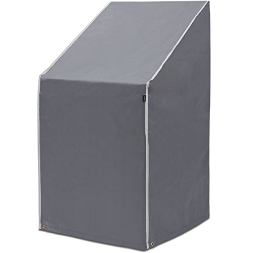 Purovi® Funda para sillas apilables | Cubierta para sillas de jardín y balcón | Tejido Oxford | Protección contra la intemperie | Resistente al agua | Protección UV