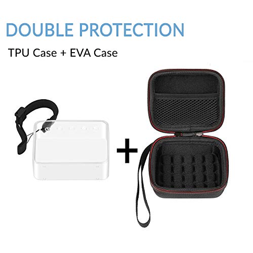 Pushingbest Estuche para JBL Go 2, 2 Casos con Eva y TPU para su Altavoz Bluetooth JBL Go 2