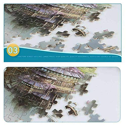 puzzle 1000 piezas adultos Escena de una calle de París Madera Regalos educativos de bricolaje para niños póster