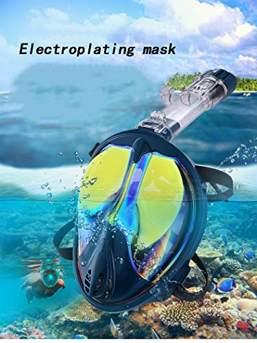 PXDM 180 ° Seaview Fácil Breathe máscara de Buceo de Adultos Snorkel y Buceo de apnea Silicona Gafas,Rosado