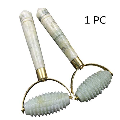 pzcvo Facial Roller Jade Roller Herramienta de Masaje Gua Sha Masajeador Masajeador de Cara Rodillo masajeador