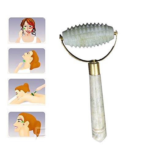 pzcvo Facial Roller Jade Roller Herramienta de Masaje Gua Sha Masajeador Masajeador de Cara Rodillo masajeador