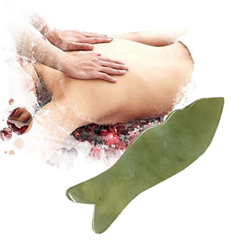 pzcvo Rodillo De Jade Facial Masaje Roller Facial Herramienta de Masaje Gua Sha Cara Rodillo masajeador Facial de Masajeador de