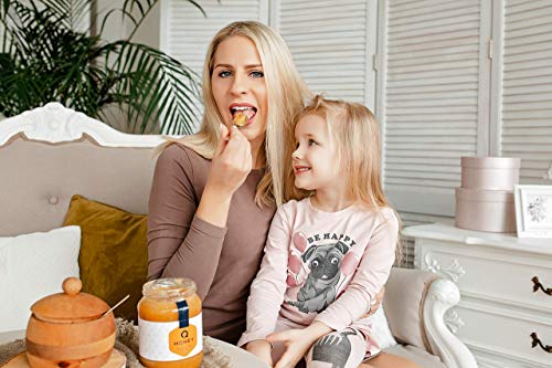 Q-Honey Miel de Abeja Pura, Miel Cruda, 100 % Natural, Sin Filtrar Sin Azúcar, Alta Concentración de Minerales 1kg Tarro de cristal