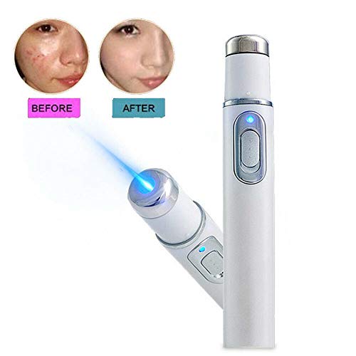 QACFD - Bolígrafo de terapia de luz azul para tratamiento de venas varicosas, polvo estimulador de arrugas