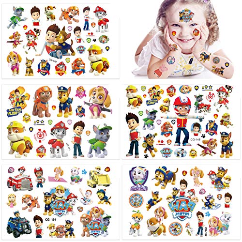 Qemsele Tatuajes Temporales Para Niños Niñas, 200+ Pcs 10 Sheets Superhéroe Dibujos animados Tatuaje Falso Pegatinas Para Niños infantiles fiesta de cumpleaños regalo Bolsas Relleno
